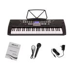 Akkord AKD 61KB 61-Key Octave Electronic Keyboard with adapter- LCD Display| USB Output| Mic |Music Sheet Stand | 255 Rhythms | 255 Timbres | 24 Demos