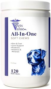 Dog Multivitamin Chews (120 Soft Chews) - All-in-One Vitamins for Dogs of All Ages, Sizes & Breeds | Supports Immunity, Digestive Health, Skin, Coat Joint Health with Glucosamine, Omega Fatty Acids