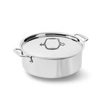 All-Clad D3 Stainless Steel 6 Quart Stockpot with Lid- Made in the USA- The Original Bonded Professional Cookware- Oven Safe & Induction Compatible