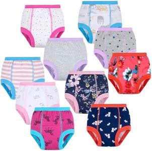 BIG ELEPHANT 10-Packs Absorbent Unisex Potty Training Pants for Boys & Girls,7-8Y