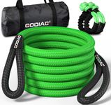 GODIAG Kinetic Recovery Rope 1"×30ft （46500lbs） Heavy Duty Tow Strap with 2 Soft Shackles,Offroad Recovery Kit for Truck,Jeep,ATV,UTV, Tractor