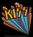 KISS Glittery Star Burst Logo Bumper Sticker / Decal