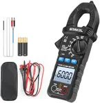 SNAKOL Digital Clamp Meter Multimeter Tester 6000 Counts Amp Volt Meter Auto-ranging for AC/DC Current & Voltage Tester, Resistance, Capacitance, Continuity, NCV, Frequency,Temperature Thermocouple