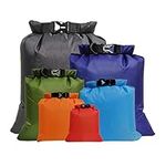 Tigayhc 6 Pack Waterproof Dry Bags,Ultralight Outdoor Dry Sacks Ultimate Dry Bags for Hiking,Backpacking,Kayaking,Camping,Swimming,Boating (1.5L, 2.5L, 3L, 3.5L, 5L, 8L) (Multicolor)