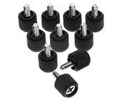 ONLYKXY #6-32 Computer Case Fastener Screws Black PC Computer Case Screw Hand Tighten Thumb Screws (10pcs)