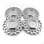 RhinoTuning 4 Pcs Set 168mm Wheel Centre Cap OD 168mm ID 109mm Hub Caps Wheel Hub Centre Covers Alloy Hub Covers Compatible with RS/STYLE 5 for #247L169 #135S170 #9155L169 (silver)