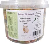 Premium Hamster and Gerbil Food Mix by Britten & James (1.5kg). The Ultimate Natural, Healthy Seed and Nut Mix for Hamsters, Gerbils and Mice - in a 'Stay Fresh' 3 L tub