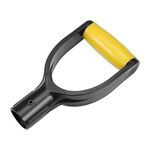 uxcell Shovel D Grip Handle, 32mm Inner Dia PVC for Digging Raking Tools Yellow