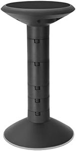Storex Active Tilt Stool – Ergonomic Seating for Flexible Office Space and Standing Desks, Adjustable 12-24 Inch Height, Black (00320A01C)