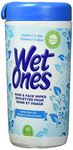 Wet Ones Vitamin E and Aloe Hand Wipes, Unscented, Wet Wipes, 40 Count Canister