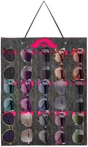 YOIHS Sunglasses Organizer Storage- Hanging Eyeglasses Wall Pocket Mounted,Eyewear Display