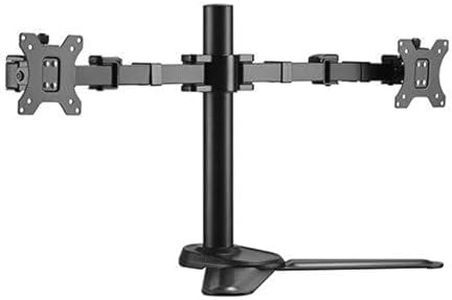 Brateck Dual Monitors Affordable Steel Articulating Monitor Stand Fit Most 17"-32" Monitors Up to 9kg per Screen VESA 75x75/100x100