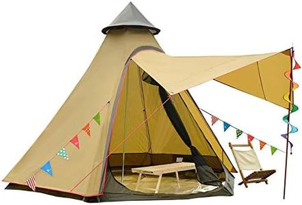 Vidalido 12'x10'x8'Dome Camping Tent 5-6 Person 4 Season Double Layers Waterproof Anti-UV Windproof Tents Family Outdoor Camping Tent(Yellow)