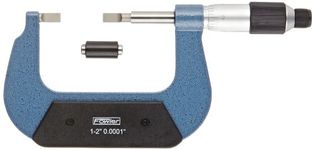 Fowler 52-246-002-1 Inch Blade Micrometer, 1-2" Measuring Range, 0.0001" Graduation, 0.0001" Accuracy