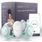 Elvie Stride 2 Double with Lanyard- Breast Pump, Electric Breastfeeding Pump, Hands-Free & Portable & Wearable, Newborn Essentials & 150 ml Capacity per Cup