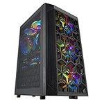 MARSGAMING MCMESH Black, Gaming PC Case, Micro ATX, Total Mesh Design, 3x FRGB Fans