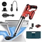 Electric Toilet Plunger，Drain Clog Remover Tools,High Pressure Air Toilet Plungers Heavy Duty Plunger For Toilet,Bathroom,Floor Drain,Sewer,Pipe，RED