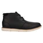 TOMS Men's Navi Chukka Boot, Black Water Resistant Leather, 13 UK