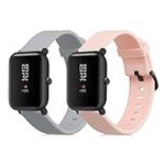 kwmobile Straps Compatible with Huami Amazfit Bip S/Bip S Lite Straps - 2x Replacement Silicone Watch Bands