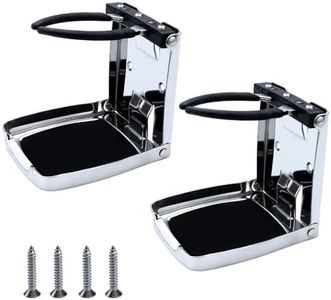 YANYUCB 304 Stainless Steel Adjustable Folding Cup Holders,Boat Drink Cup Holder,Folding Wall Car Desk Cup Holder for Trucks,RVs,Vans,Boats,Campers,Caravans(2 Pack)