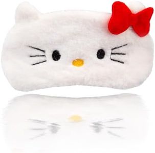 Kawaii Cartoon Sleep Eye Mask, Cute Plush Blackout Sleeping Mask Eye Cover for Kids Teens Girls Women