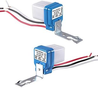 2 Pack - AC 220V 10A Automatic Auto On Off Photocell Street Light Switch 50-60Hz 10A Photo Control Photoswitch Sensor