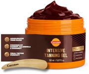 Carroten Intensive Tanning Gel | Browning Tan Accelerator | Non-Greasy, Water-Resistant with Carrot and Coconut Oil | Vitamin A & E For Moisture & Hydration | Made in Greece | 5 Fl Oz
