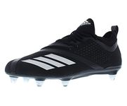 adidas Men's Adizero Football Cleats, Black/White/Black, 8 D (M) Standard