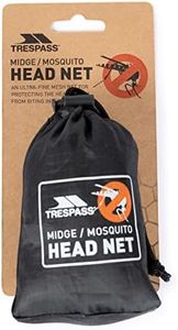 Trespass Midge Head Net, Black, ONE Size, Ultra Fine Mosquito Head Net, One Size, Black