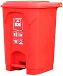 Garbage Cans , Large Sorting Garbage Bins With Lids Wheels Pedals Plastic Garbage Recycling Bins For Indoor Outdoor Commercial Industrial Household Waste Baskets ( Color : Red , Size : 13.2Gallons )