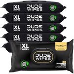 DUDE Wipes - Flushable Wipes - 6 Pack, 288 Wipes - Shea BUTTer Smooth Extra-Large Adult Wet Wipes - Vitamin-E & Aloe - Septic and Sewer Safe