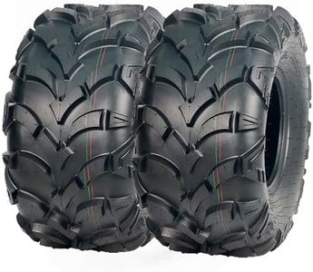 Garvee ATV UTV Tires 22x10-9 Tubeless Heavy Duty All-Terrain Off-Road Mud Rubber Tire Set of 2 4PR, Rims Not Included