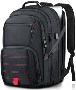 tazbuzo Travel Backpack, Extra Large Backpack, 50L Laptop Backpack for Men, big Backpack, Water Resistant TSA Approved Business Work College School Computer Bag with USB Port, Fits 17 Inch Laptops