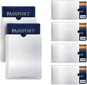RFID Blocking Sleeve Anti Theft 4 Credit Card & 2 Passport Holder Wallet Pocket