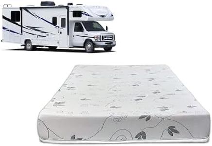 Greaton, 6-Inch High-Density Foam RV Mattress Replacement, Medium Firm, Good for Trailers, Camper Vans, Sofa Bed and Other Furniture Application, Short Queen, White