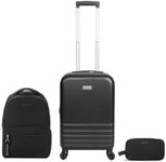 Bioworld Viggio 3-Piece Black Luggage Set