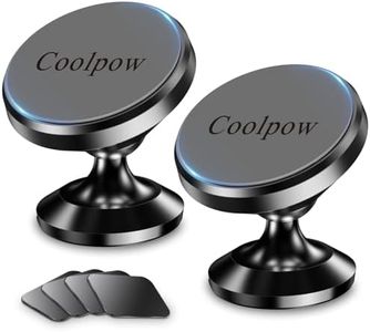 Coolpow 【2-Pack】 Magnetic Phone Holder for Car Phone Holder Mount【Strong Magnet】 Phone Mount for Car Mount for iPhone Magnetic Car Phone Holder【4 Plate】 Cell Phone Holders for Your Car Accessories