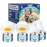 Dog Calming Pheromones Diffuser: 6-in-1 Kit Appeasing Pheromone Diffuser to Calm (2 Plugin+4x48ml Refills) for Comfort Reduces Stress Anxiety, Long-Lasting Appeasing Pheromone for Pet Dog Cat (6in1)