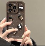 RYCORE Cute Silicone Cartoon Coffee Design with Precise Camera Cuts and Shockproof Protection Back Case Cover for (Brown, iPhone 11 Pro Max)