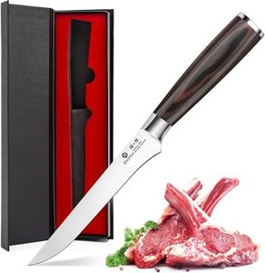 imarku Boning Knife, German High Carbon Stainless Steel Professional Grade Boning Fillet Knife, 6-Inch Deboning Knife, Pakkawood Handle for Meat and Poultry, Best Christmas Gifts for Men and Women
