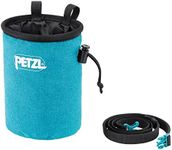 PETZL BANDI Chalk Bag - Round Chalk Bag for Gym, Sport, and Trad Climbing - Turquoise