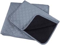 igadgitz home U7261 Washable Reusable Puppy Pads, Dog Training Pads, Puppy Training Pads, Pet Pee Pads, dog pee mat (Pack of 2) - Grey - 60 x 45cm (23.6" x 17.7")