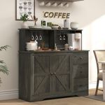 WEENFON Farmhouse Wine Bar Cabinet 