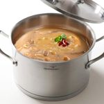 HOMI Chef Matte Polished Nickel Free Stainless Steel 3.2L Stock Pot with Lid (No Toxic Non Stick Coating, 21.5 CM Straight Sided)