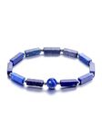 Jovivi Crystal Bracelet for Women,Lapis lazuli Crystal Natural Stone Cuboid Round Gemstone Beaded Healing Bracelet Crystal Jewellery Gifts for Her Christmas