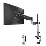 Premium Single Monitor Mount, Single Monitor Arm, Fully Adjustable Gas Spring VESA Monitor Mount, Monitor Stand Desk Mount for Display up to 27 inch LCD Weight Capacity 17.6lbs, Monitor Arm Mount