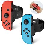 Wiilkac Silicone Wristbands for Just Dance Game Accessories 2024 2023 2022 2021 - Adjustable Elastic Wrist Strap Compatible with Nintendo Switch/OLED Joycon Controllers - 2 Pack, Black