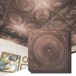 Art3d 12-Pack Drop Ceiling Tiles 2x2 FT, Decorative Easy Install PVC Ceiling Panels for Interior Kitchen Bathroom Basement, 24x24 Inch, Antique Copper