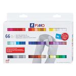 Staedtler FIMO soft Polymer Clay - Oven Bake Clay for Jewelry, Sculpting, Crafting, 66 Pieces, Assorted Colors, 8023 C66-1