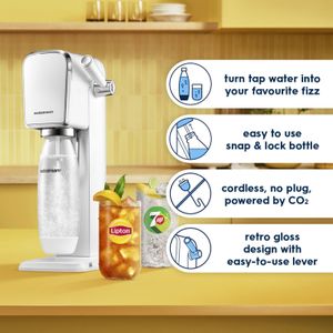 Art Sparkling Water Maker – White Carbonator Machine